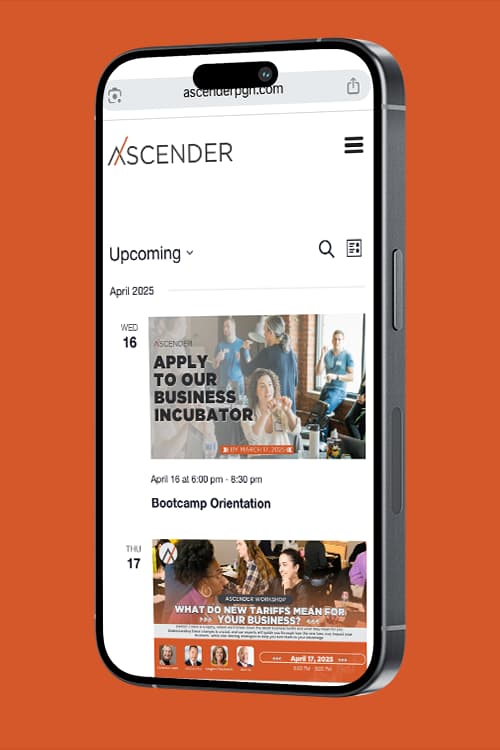 Ascender Events Page